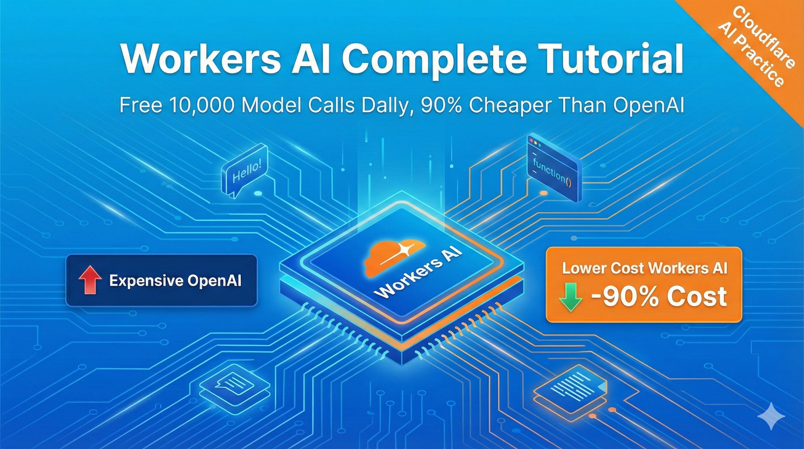 Cloudflare Workers代理AI API配置示意图