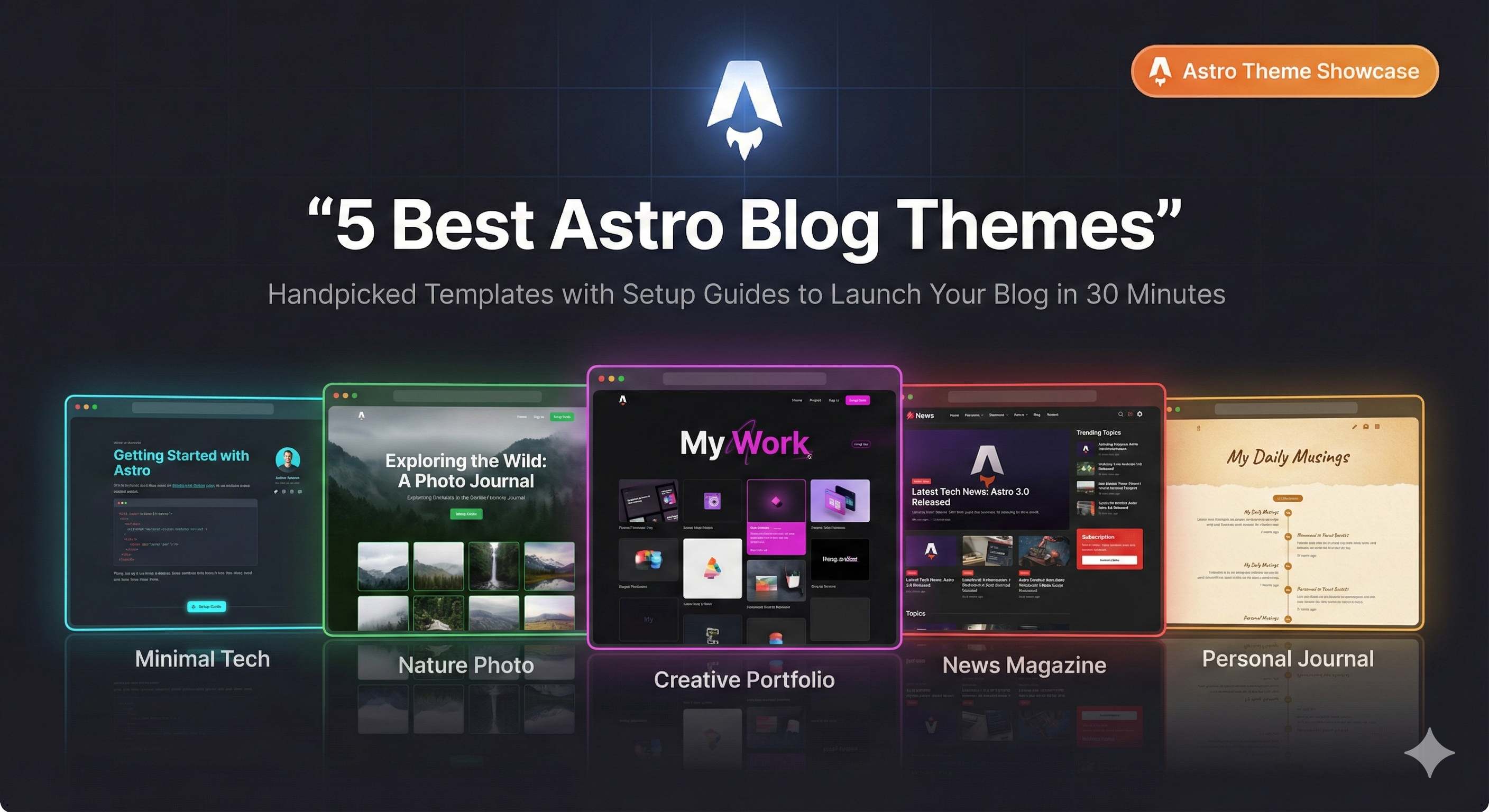 5个最佳Astro博客主题对比展示